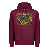 Burgundy American football background Premium Hoodie - BarkalooDesign