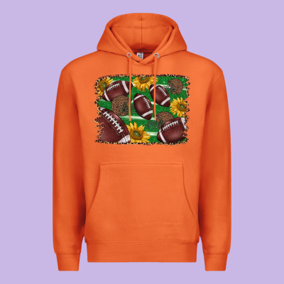 American Football Background Premium Hoodie Designed By Barkaloodesign