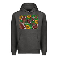 Charcoal Heather American football background Premium Hoodie - BarkalooDesign
