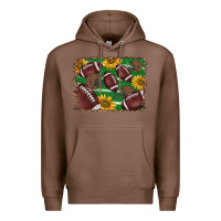 Chestnut American football background Premium Hoodie - BarkalooDesign