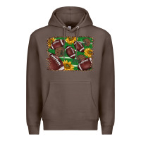 Coffee American football background Premium Hoodie - BarkalooDesign