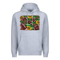 Heather Grey American football background Premium Hoodie - BarkalooDesign
