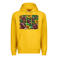 Lemon American football background Premium Hoodie - BarkalooDesign