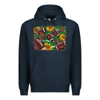 Navy American football background Premium Hoodie - BarkalooDesign