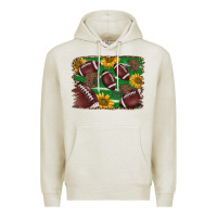 Oatmeal Heather American football background Premium Hoodie - BarkalooDesign