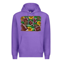 Purple American football background Premium Hoodie - BarkalooDesign