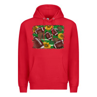 Red American football background Premium Hoodie - BarkalooDesign