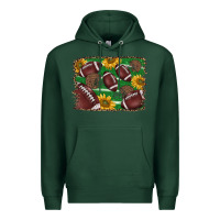 Sports Green American football background Premium Hoodie - BarkalooDesign