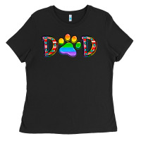 Black dad lgbt Ladies Tee - CowhideDigitalArt