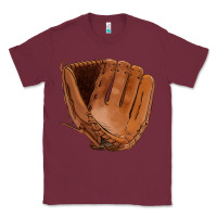 Burgundy baseball glove Classic Tee - FaDigitalArtStudio