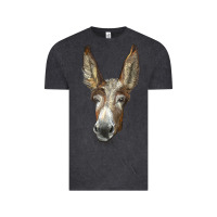 Vintage Black american mammoth jackstock donkey  face Vintage Tee - LillyAllenDesigns