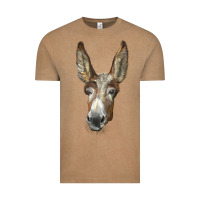Vintage Coffee american mammoth jackstock donkey  face Vintage Tee - LillyAllenDesigns
