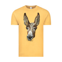 Vintage Mustard american mammoth jackstock donkey  face Vintage Tee - LillyAllenDesigns