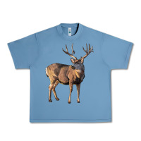 Pebble Blue Mule Buck Deer Urban Heavy Tee - LillyAllenDesigns