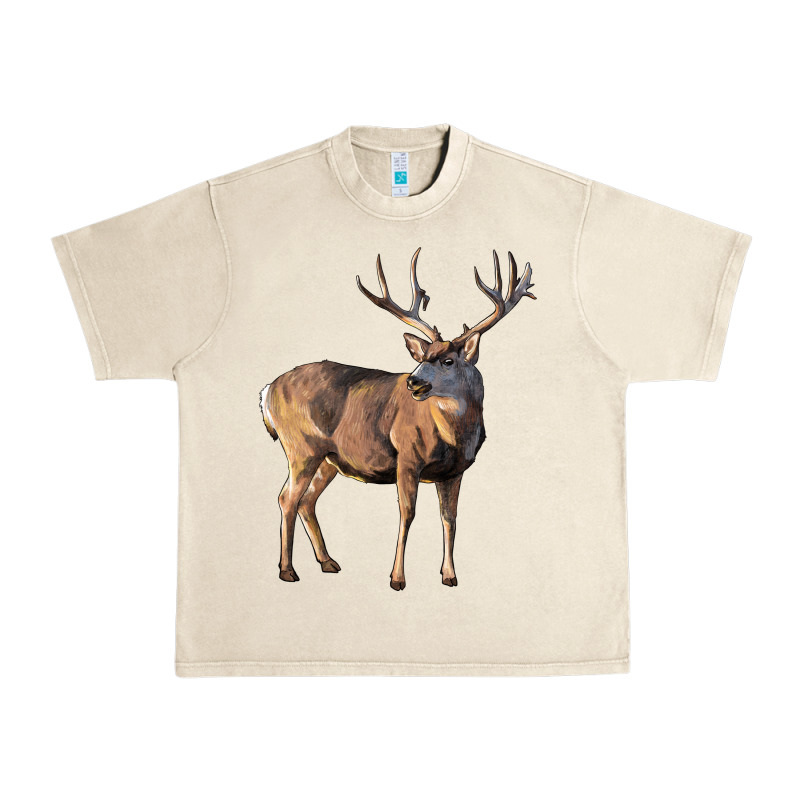 Mule Buck Deer Urban Heavy Tee by LillyAllenDesigns | Teevron