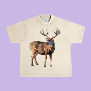 Mule Buck Deer Urban Heavy Tee Designed By Lillyallendesigns