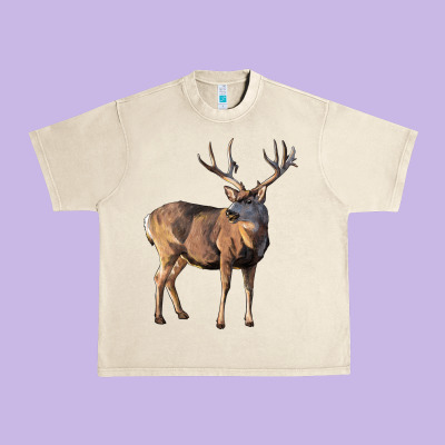 Mule Buck Deer Urban Heavy Tee Designed By Lillyallendesigns