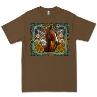Cacao Western Horse Mouse Pad Premium Tee - CowhideDigitalArt