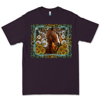 Plum Western Horse Mouse Pad Premium Tee - CowhideDigitalArt