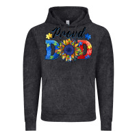 Vintage Black proud dad autism Vintage Hoodie - BarkalooDesign