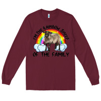 Burgundy i'm the rainbow sheep of the family suffolk sheep black face sheep Long Sleeve Tee - Artiststas