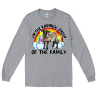 Heather Grey i'm the rainbow sheep of the family suffolk sheep black face sheep Long Sleeve Tee - Artiststas