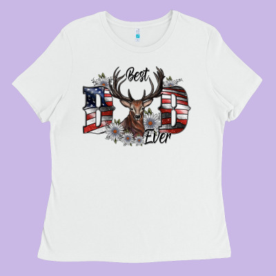 Best Dad Ever Ladies Tee Designed By Sublimationcraftshop