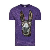Cloud Purple Donkey  Face Vintage Tee - LillyAllenDesigns
