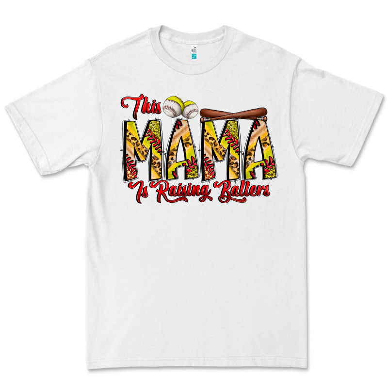 This Mama Is Raising Ballers Softball And Baseball Premium Tee by CowhideDigitalArt | Teevron