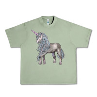 Oil Green Unicorn Urban Heavy Tee - LillyAllenDesigns