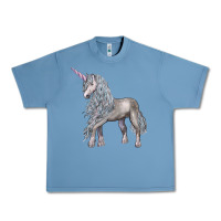 Pebble Blue Unicorn Urban Heavy Tee - LillyAllenDesigns