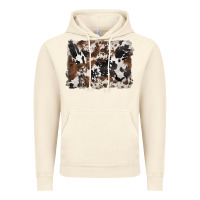 Vintage Artic black and brown cowhide background Vintage Hoodie - BarkalooDesign