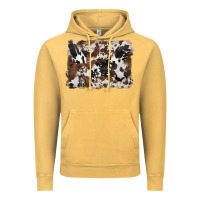 Vintage Mustard black and brown cowhide background Vintage Hoodie - BarkalooDesign