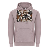 Vintage Zinc black and brown cowhide background Vintage Hoodie - BarkalooDesign