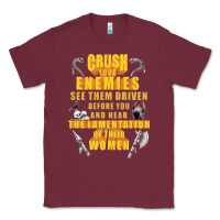 Burgundy crushs your enemies merch Classic Tee - baoMotion