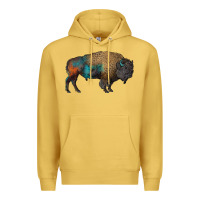 Antique Gold leopard bison Premium Hoodie - RanaPortraitStore