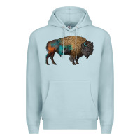 Blue Mist leopard bison Premium Hoodie - RanaPortraitStore