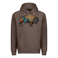 Coffee leopard bison Premium Hoodie - RanaPortraitStore