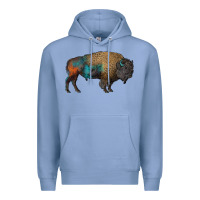 Colony Blue leopard bison Premium Hoodie - RanaPortraitStore