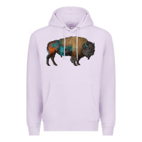 Lilac leopard bison Premium Hoodie - RanaPortraitStore
