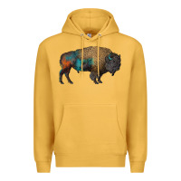 Mustard leopard bison Premium Hoodie - RanaPortraitStore
