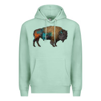 Seafoam leopard bison Premium Hoodie - RanaPortraitStore