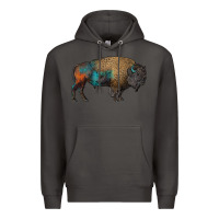 Smoke leopard bison Premium Hoodie - RanaPortraitStore