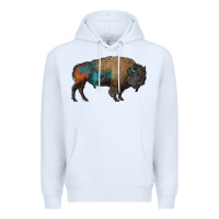 White leopard bison Premium Hoodie - RanaPortraitStore