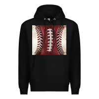 Black american football and baseball Premium Hoodie - BarkalooDesign