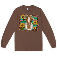 Chestnut goat daisy sunflowers leopard serape glitter Long Sleeve Tee - Artiststas