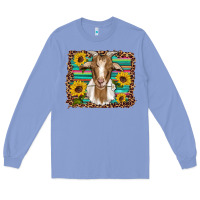 Colony Blue goat daisy sunflowers leopard serape glitter Long Sleeve Tee - Artiststas