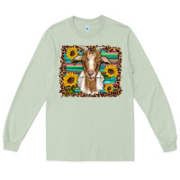 Matcha goat daisy sunflowers leopard serape glitter Long Sleeve Tee - Artiststas