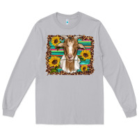 Moon Dust goat daisy sunflowers leopard serape glitter Long Sleeve Tee - Artiststas