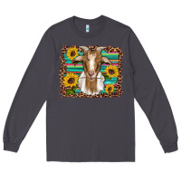 Smoke goat daisy sunflowers leopard serape glitter Long Sleeve Tee - Artiststas